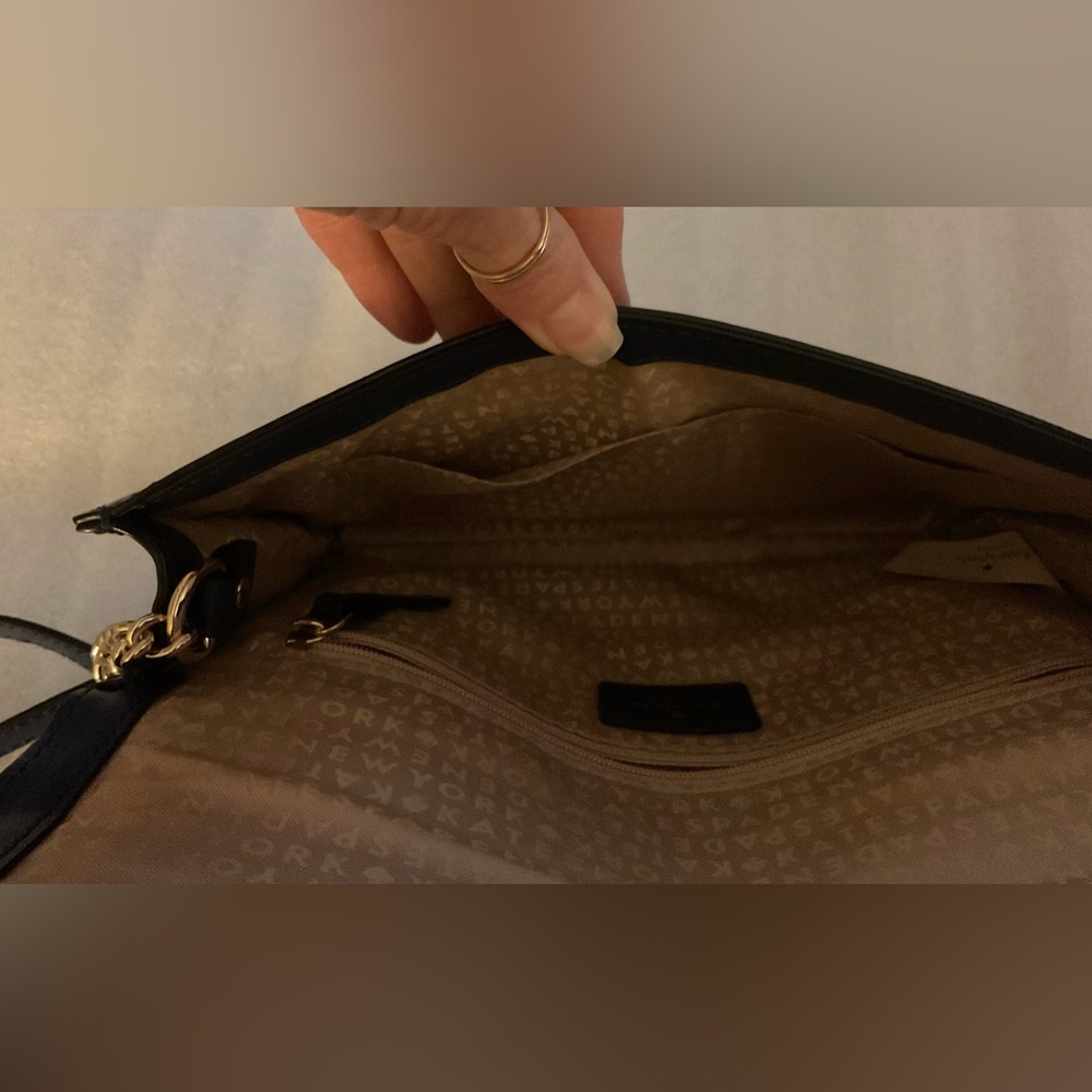 Kate Spade New York Navy Flap Bag Gold Chain Shoulder/Crossbody NWOT w/ Dusty - Picture 12 of 13